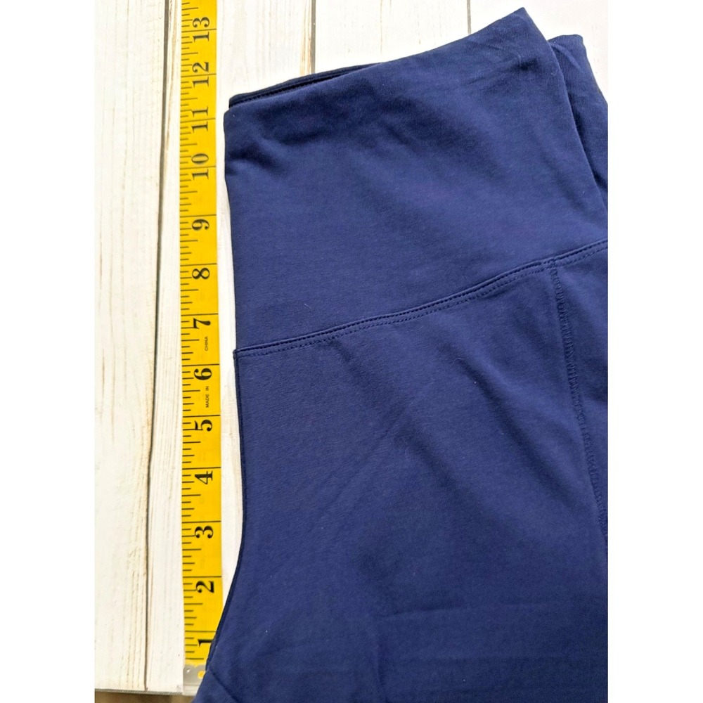 Sunday Athletic Leggings Straight Leg Womens Med Stretch Pull On Blue Pockets‎ - Picture 5 of 7